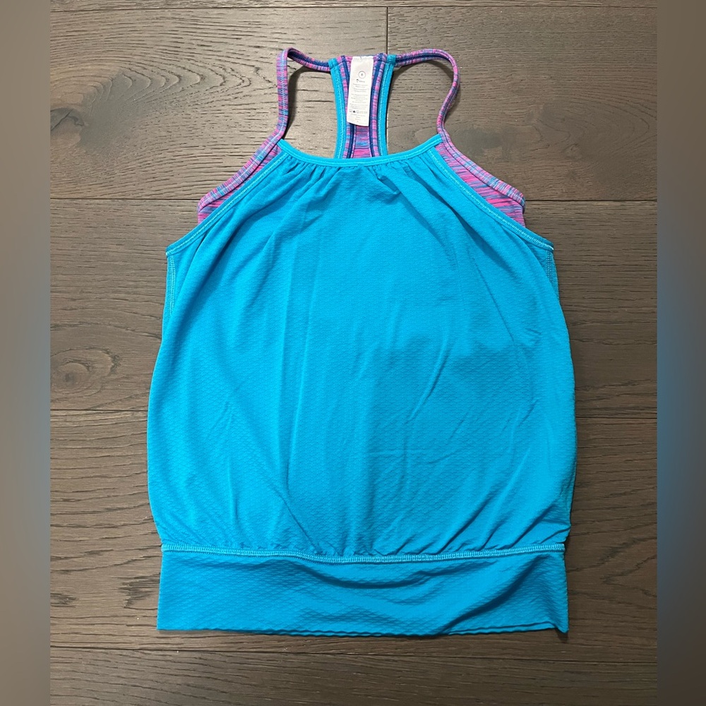 Ivivva by Lululemon blue double Dutch tank sz 8 new